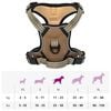 vidaXL Dog Harness Brown Polyester M Adjustable Armrests Dog Harness