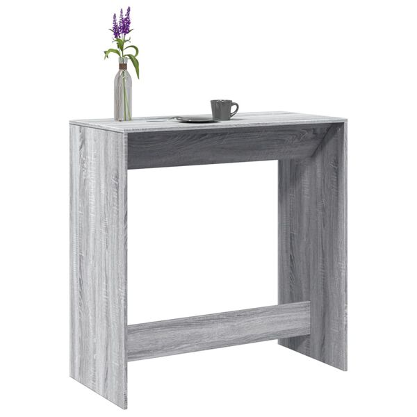 vidaXL Bar Table Grey Sonoma Engineered wood Tall Simple Bar Table