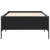 vidaXL Bed Frame Black Engineered wood, metal Small Single Modern
