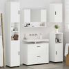 vidaXL Bathroom Furniture Set 5 pcs White Engineered Wood and Metal