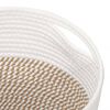 vidaXL Storage Basket Brown and white 100% Cotton 11.0x11.0 in