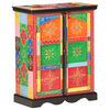 vidaXL Hand Painted Sideboard 23.6"x11.8"x29.5" Solid Mango Wood