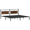 vidaXL Bed Frame Smoked Oak Engineered Wood Double Bed Frame