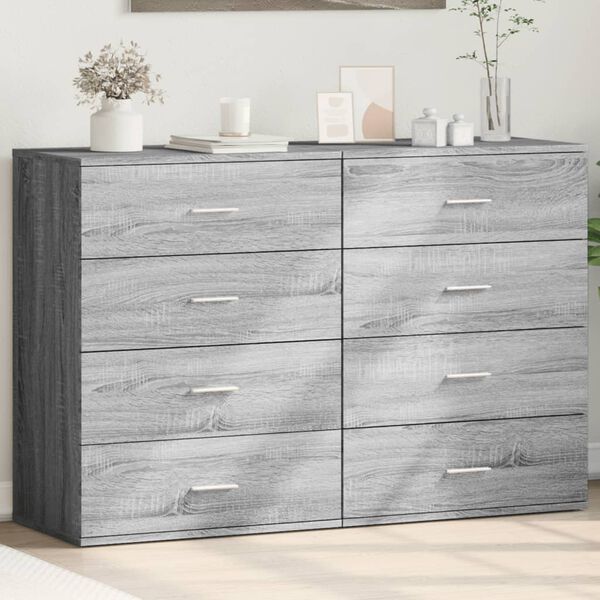 vidaXL Sideboard Grey Sonoma Engineered Wood Medium Sideboard