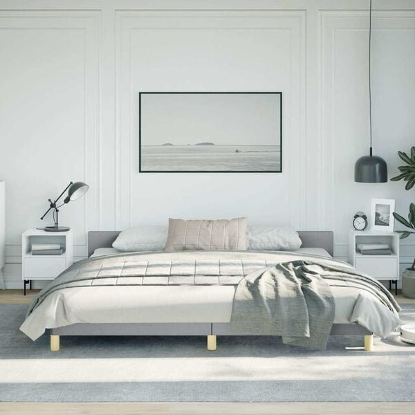 vidaXL Bed Frame With Headboard Scandinavian Bed Frame Rectangular