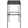 vidaXL Bbq Gazebo Anthracite Steel, PC board 86.6 x 45.3 x 90.6 in Hooks
