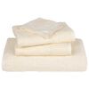vidaXL Bath Towel Set of 4 Cream 100% Cotton Large Bath Towel