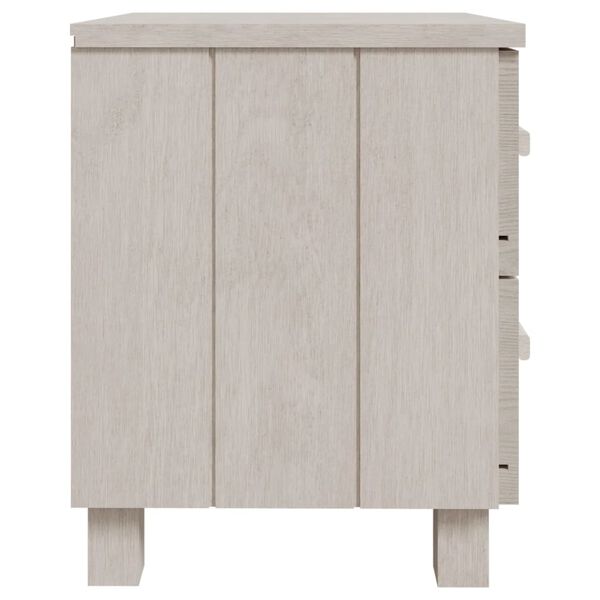 vidaXL Bedside Cabinet White Solid pinewood, MDF Bedside Cabinet
