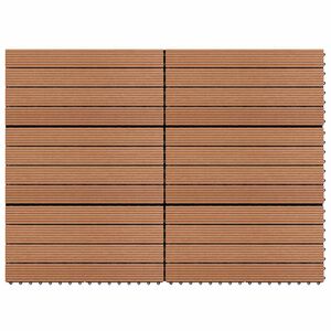 vidaXL WPC Tiles 23.6"x11.8" 6 pcs 10.8ft&sup2; Brown