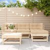 vidaXL Garden Lounge Set Natural Wood Solid Pine Wood, Plywood