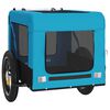 vidaXL Pet Bike Trailer Blue and black Oxford fabric, PVC, Iron