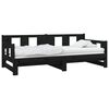 vidaXL Pull-out Day Bed Black Solid pine wood Medium