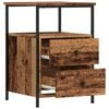 vidaXL Bedside Cabinet Old wood Engineered wood, metal Medium