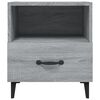 vidaXL Bedside Cabinet Grey Sonoma Engineered wood, Metal Standard