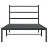 vidaXL Bed Frame Black Steel Twin Bed Frame Rectangular Modern