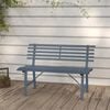 vidaXL Garden Bench Grey Powder-Coated Steel Medium Garden Bench