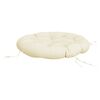 vidaXL Round Cushion Cream &Oslash; 39.4"x4.3" Oxford Fabric