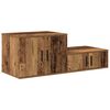 vidaXL Storage Cabinet 2 pcs Old Wood 46.46 x 16.14 x 15.75 in