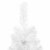 vidaXL Artificial Half Christmas Tree White PVC, steel Slim