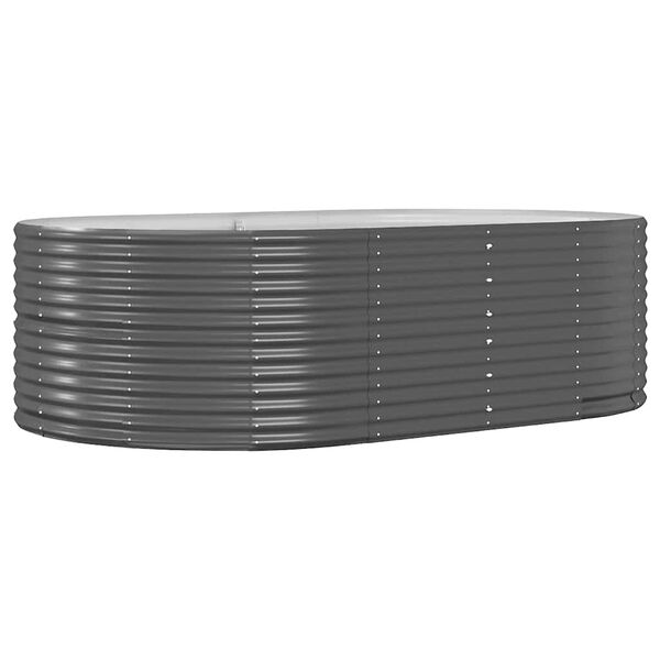 vidaXL Garden Raised Bed Anthracite Powder-coated steel