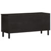 vidaXL TV Cabinet Black Solid Mango Wood, Engineered Wood, Iron Medium