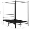 vidaXL Bed Frame Black Powder-coated metal Double Classic/Traditional