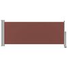 vidaXL Side Awning Brown Polyester 39.4 x 118.1 in Retractable Modern