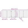 vidaXL Dog Gate with Door Foldable 6 Panels Black 118.1 " Poplar Wood