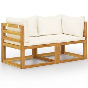 vidaXL Garden Bench Cream white