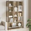 vidaXL Bookcase Sonoma oak Engineered wood, powder-coated steel Bookcase