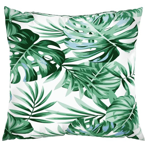 vidaXL Sofa Cushion Set of 4 Leaf pattern 100% polyester 15.7 x 15.7 in
