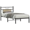 vidaXL Bed Frame Sonoma Oak Engineered wood and steel Single Bed Frame