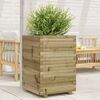 vidaXL Garden Planter Natural Wood Treated Pine Wood Medium Durable