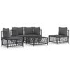 vidaXL Garden Lounge Set Anthracite Woven fabric Medium Modular
