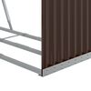vidaXL Log Holder Brown 47.2"x17.7"x55.1" Galvanized Steel