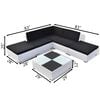 vidaXL Lounge Set White and Black