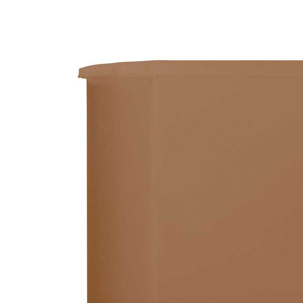 vidaXL Wind Screen Taupe Non-woven fabric, Wood Large Foldable