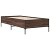 vidaXL Bed Frame Brown Oak Engineered Wood Single Durable Bed Frame