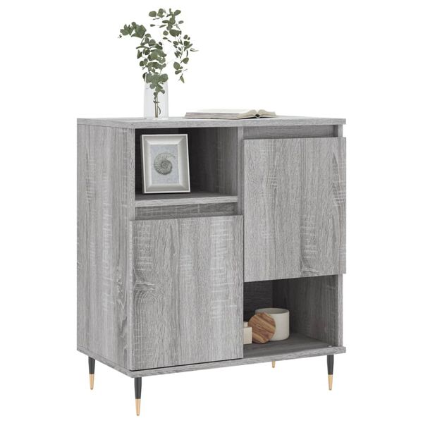 vidaXL Sideboard Gray Sonoma Engineered wood Medium Storage Sideboard