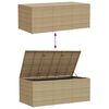 vidaXL Garden Storage Box Mix Beige PE Rattan, Powder-Coated Steel 984L