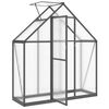 vidaXL Greenhouse Anthracite and clear Aluminum, Polycarbonate Medium