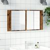 vidaXL LED Mirror Cabinet Old Wood Engineered wood and glass Medium