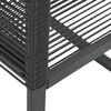 vidaXL Garden Chair Black Poly Rattan, Powder-Coated Steel Standard