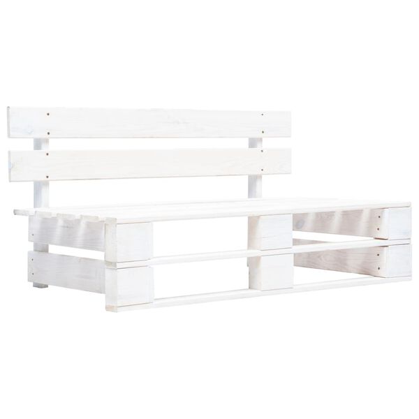 vidaXL Pallet Bench White Impregnated pine wood Medium Durable