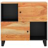 vidaXL Sideboard Natural and Black Solid Acacia Wood and Iron Medium