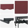 vidaXL Retractable Awning Burgundy 157.48 x 118.11 in