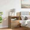 vidaXL Bedside Cabinet Artisan oak Engineered wood 19.7 x 12.6 x 23.6 in