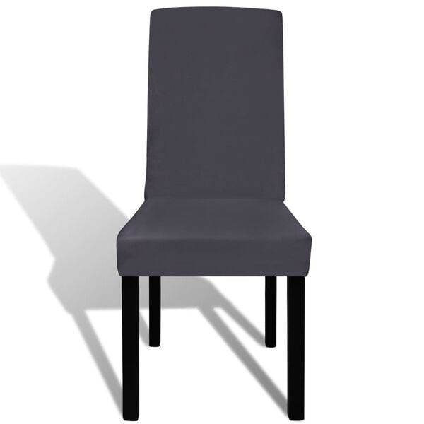 vidaXL Chair Cover Set of 4 Anthracite 90% Polyester, 10% Elastane