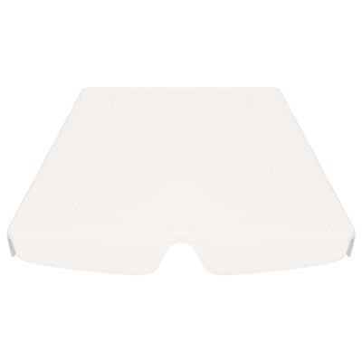 vidaXL Replacement Canopy for Garden Swing White 74"/66.1"x57.1"/43.3"