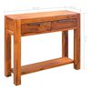 vidaXL Console Table Natural Wood Solid Acacia wood 33.9 x 11.8 x 29.5 in